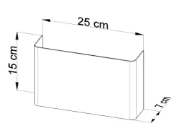 Sollux Wandlampe Weiß Metall eckig Modern flach SPURIA< Moderne Lampen|Küchenlampen