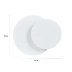 Wandleuchten|Flurlampen*Emibig Wandlampe Weiß Metall Holz rund Skandinavisch G9