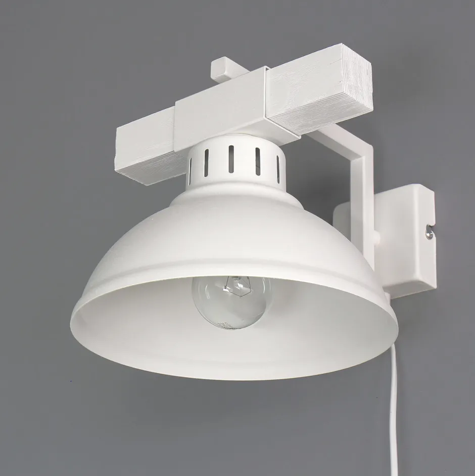 Luminex Wandlampe Weiß mit Steckdosenanschluss< Wandleuchten|Küchenlampen