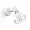 Sollux Wandlampe Weiß schwenkbar Draht Schirm E27 Retro< Wandleuchten|Wohnzimmerlampen