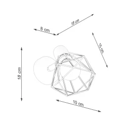 Sollux Wandlampe Weiß schwenkbar Draht Schirm E27 Retro< Wandleuchten|Wohnzimmerlampen