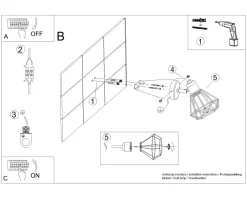Sollux Wandlampe Weiß schwenkbar Draht Schirm E27 Retro< Wandleuchten|Wohnzimmerlampen