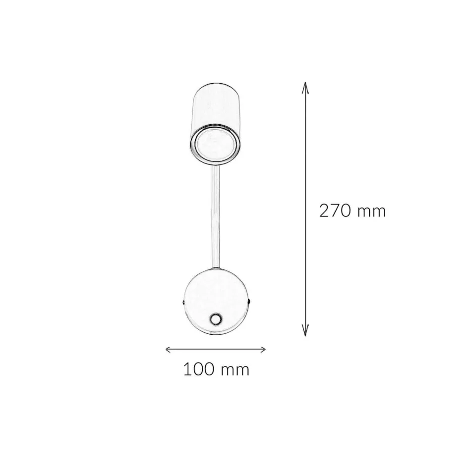 Easylight Wandlampe Weiß verstellbar Metall GU10 mit Schalter< Wandleuchten|Küchenlampen