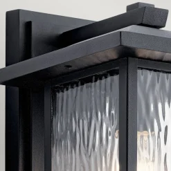 Metall Lampen|Rustikale Lampen*Elstead Wandlaterne außen Aluminium Glas E27 IP44 34,2 cm hoch