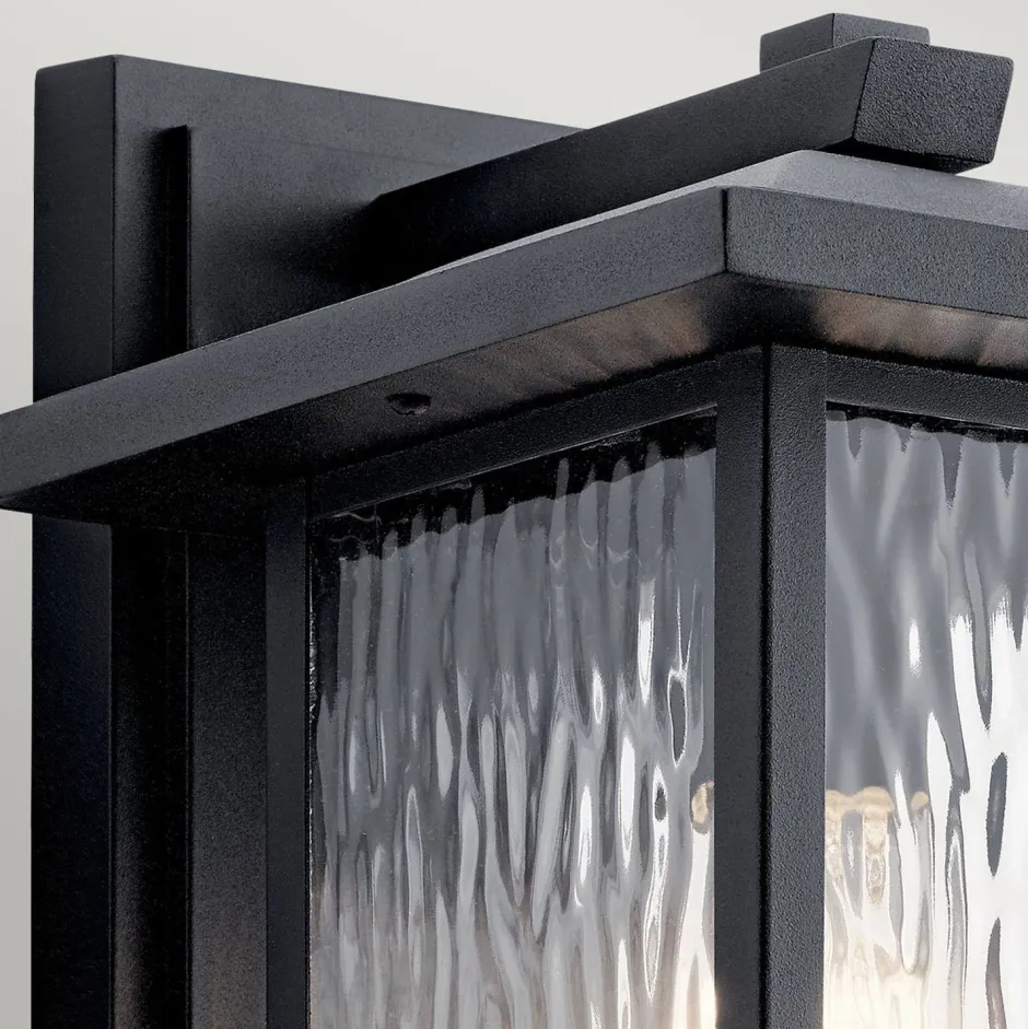 Metall Lampen|Rustikale Lampen*Elstead Wandlaterne außen Aluminium Glas E27 IP44 34,2 cm hoch