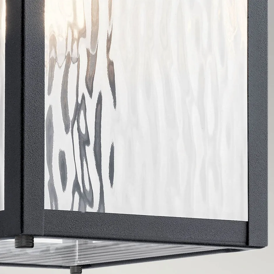 Metall Lampen|Rustikale Lampen*Elstead Wandlaterne außen Aluminium Glas E27 IP44 34,2 cm hoch