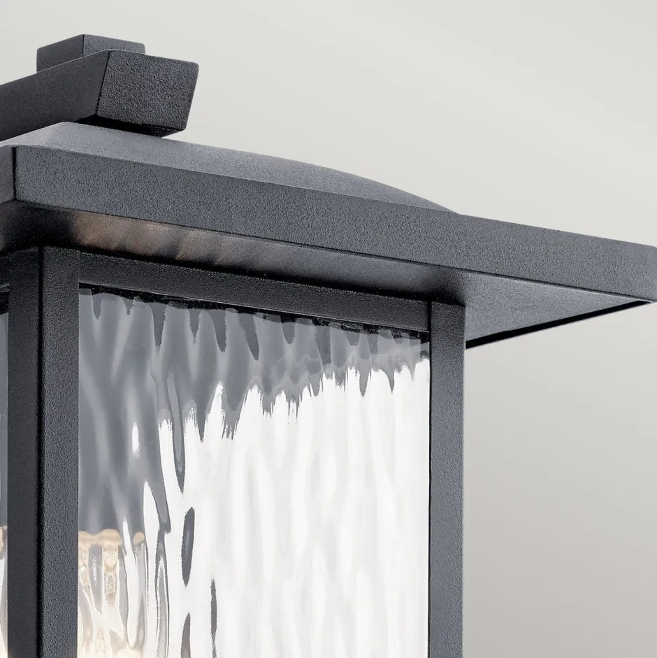 Metall Lampen|Rustikale Lampen*Elstead Wandlaterne außen Aluminium Glas E27 IP44 34,2 cm hoch