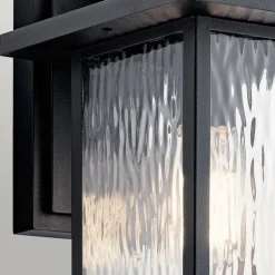 Metall Lampen|Rustikale Lampen*Elstead Wandlaterne außen Aluminium Glas E27 IP44 34,2 cm hoch