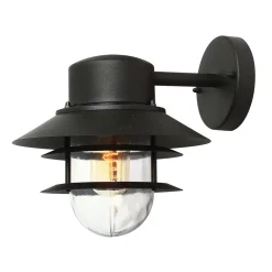 Außenwandleuchten|Lampen Aus Aller Welt*Elstead Wandlaterne Edelstahl Schwarz IP44 Maritim Haustür