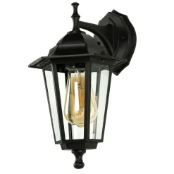 Rustikale Lampen|Rustikale Außenleuchten*Easylight Wandlaterne für aussen PARIS schwarz wetterfest