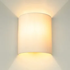 Wandleuchten|Flurlampen*Easylight Wandleuchte ALICE in Weiß Stoff Schirm modern