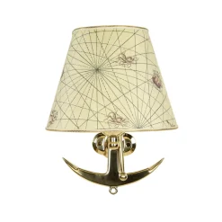 Metall Lampen|Messinglampen*Laura Suardi Wandleuchte Antik aus Messing Maritim edel