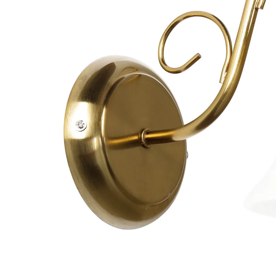 Easylight Wandleuchte ATHEN in Messing Rustikal Glasschirm< Wandleuchten|Küchenlampen