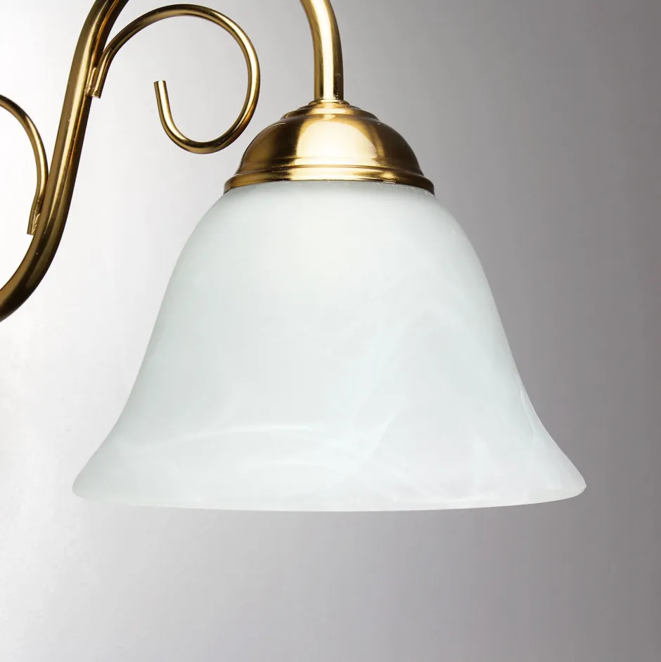 Easylight Wandleuchte ATHEN in Messing Rustikal Glasschirm< Wandleuchten|Küchenlampen