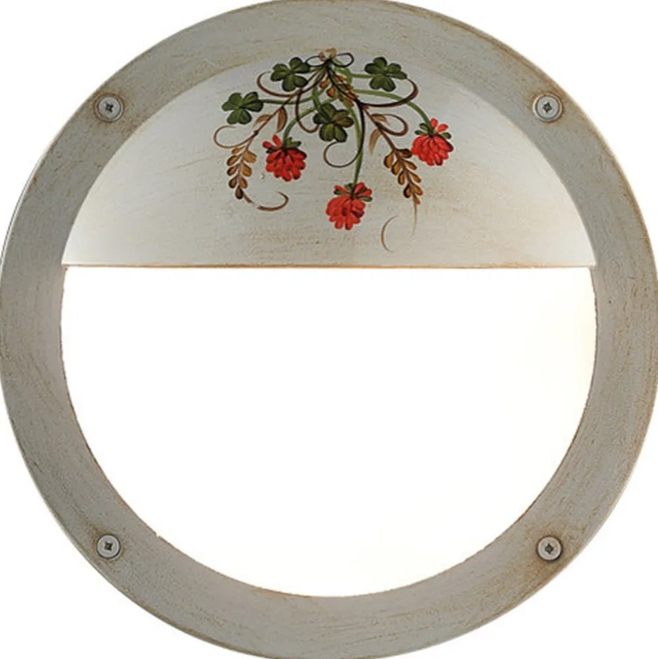 Ferroluce Wandleuchte außen Aluminium E27 IP44 rund Ø 28 cm< Metall Lampen|Rustikale Lampen