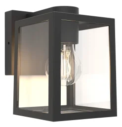 Metall Lampen|Außenwandleuchten*Eco-Light Wandleuchte außen Aluminium Glas E27 IP44 H:18,4 cm