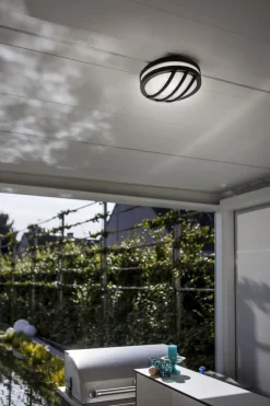 Eco-Light Wandleuchte Außen Aluminium E27 IP54 Ø26 cm blendarm< Metall Lampen|Kugellampen