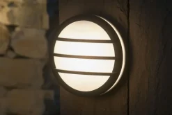 Eco-Light Wandleuchte Außen Aluminium E27 IP54 Ø26 cm blendarm< Metall Lampen|Kugellampen