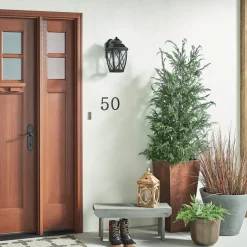 Elstead Wandleuchte außen Aluminium Glas Rustikal IP44 NOLDRA< Rustikale Lampen|Vintage Lampen