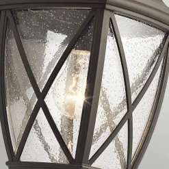 Elstead Wandleuchte außen Aluminium Glas Rustikal IP44 NOLDRA< Rustikale Lampen|Vintage Lampen