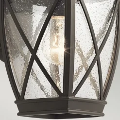 Elstead Wandleuchte außen Aluminium Glas Rustikal IP44 NOLDRA< Rustikale Lampen|Vintage Lampen