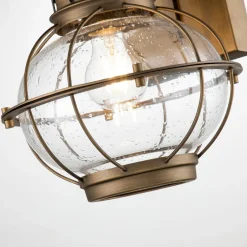 Elstead Wandleuchte außen Aluminium Glas H: 40,5 cm IP44 LOUIS< Außenwandleuchten|Gartenlaternen