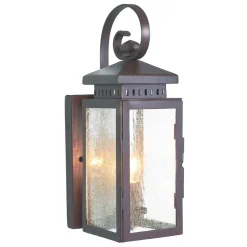 Außenleuchten Antik|Außenwandleuchten*Elstead Wandleuchte Außen Braun Vintage IP23 Echt-Messing