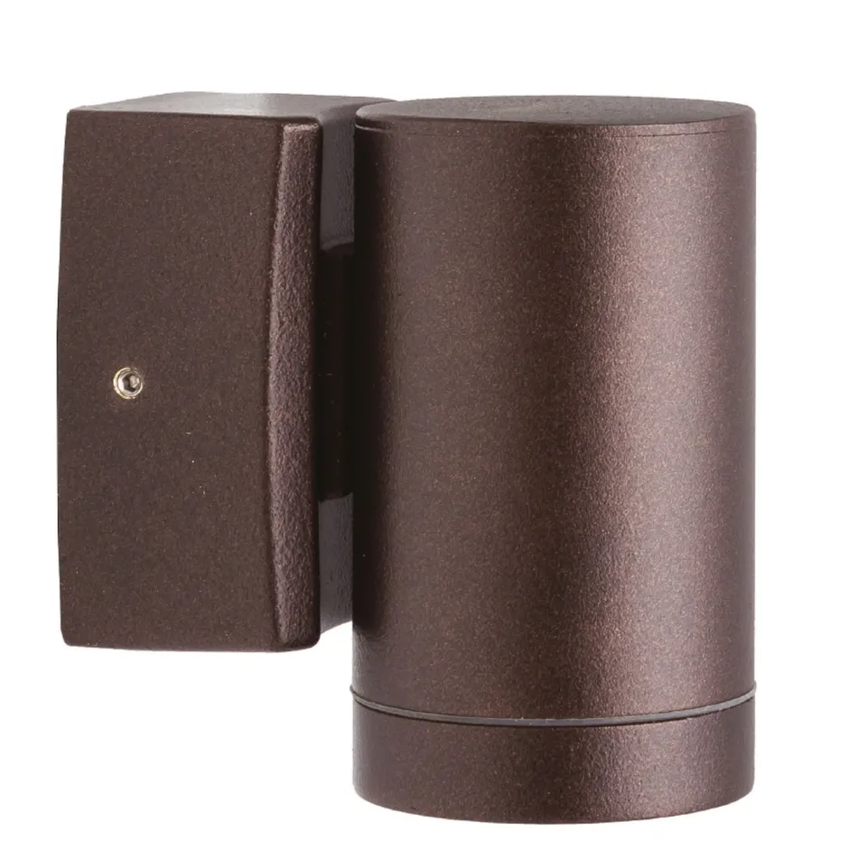 Außenwandleuchten|Rustikale Lampen*Lido Wandleuchte außen Downlight Messing 10 cm hoch IP64 GU10