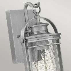 Außenwandleuchten|Gartenlaternen*Elstead Wandleuchte außen E27 IP44 H: 28,9 cm Aluminium Glas