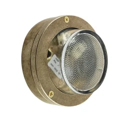 Außenwandleuchten|Messinglampen*Andromeda Wandleuchte außen Echt-Messing Glas Ø 14 cm IP64 G9