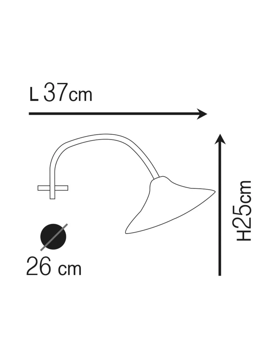 Andromeda Wandleuchte außen Echt-Messing E27 IP23 B: 26 cm HYLOS< Außenwandleuchten|Industrie Lampen