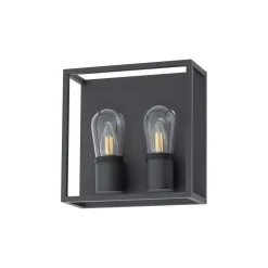 Nowodvorski Wandleuchte außen 2-flammig IP54 Graphit E14 Glas Aluminium< Außenwandleuchten|Moderne Außenleuchten