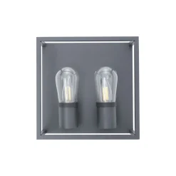 Nowodvorski Wandleuchte außen 2-flammig IP54 Graphit E14 Glas Aluminium< Außenwandleuchten|Moderne Außenleuchten