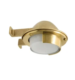 Andromeda Wandleuchte außen Glas Echt-Messing G9 IP64 14 cm breit< Außenwandleuchten|Gartenlaternen