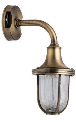 Außenleuchten Antik|Außenwandleuchten*Lido Wandleuchte Außen Hof Terrasse Messing THISSEAS