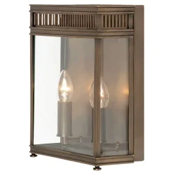 Außenleuchten Messing|Außenwandleuchten*Elstead Wandleuchte Außen in Bronze Echt-Messing eckig IP44