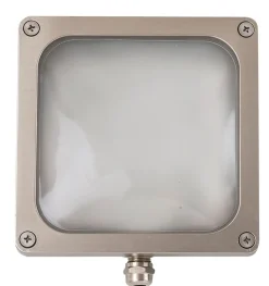 Lido Wandleuchte Außen in Nickel eckig IP64 Echt-Messing< Maritime Lampen|Messinglampen