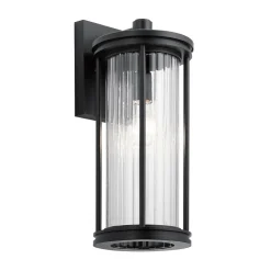 Außenwandleuchten|Gartenlaternen*Elstead Wandleuchte außen IP44 40,6 cm hoch Aluminium Glas E27