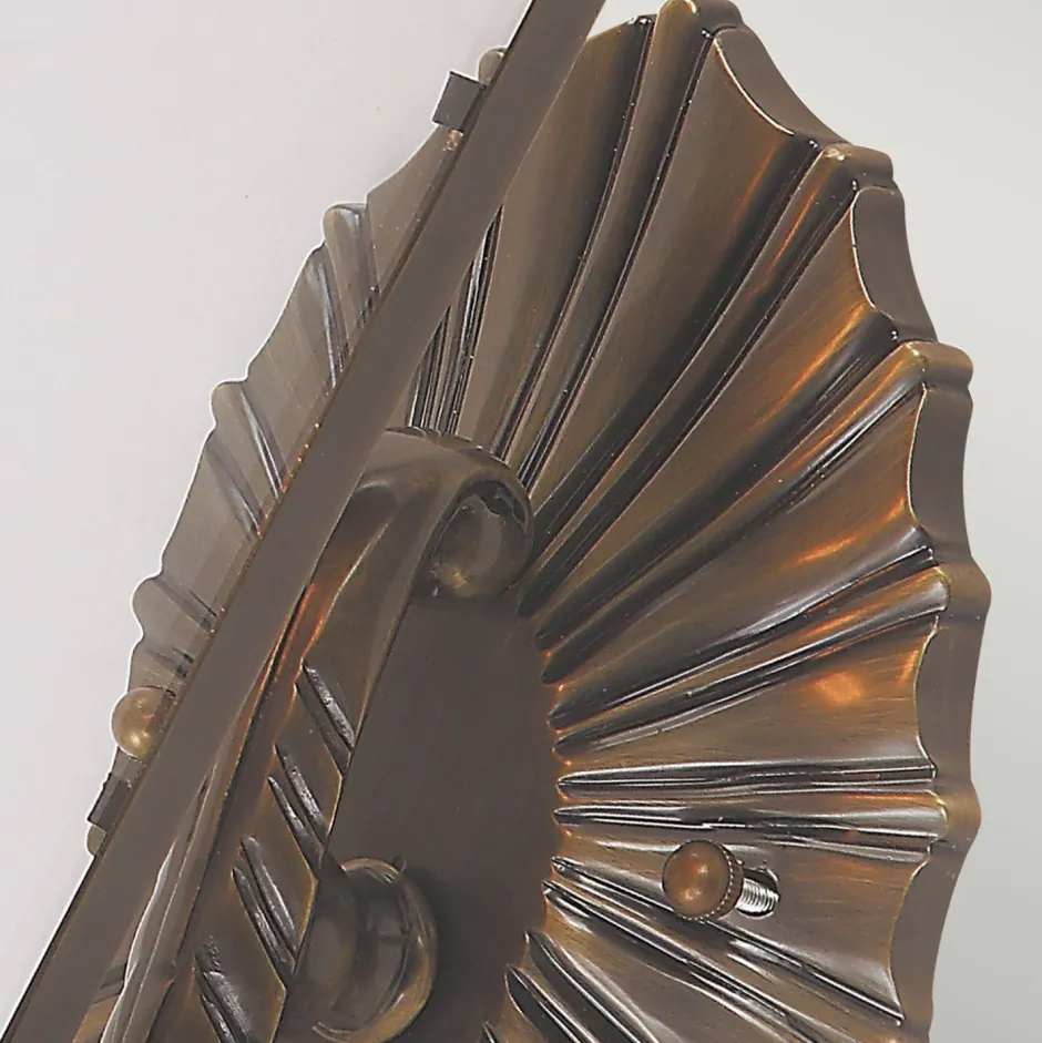 Elstead Wandleuchte außen IP44 aus Messing Glas E27 Vintage< Außenleuchten Antik|Außenleuchten Messing