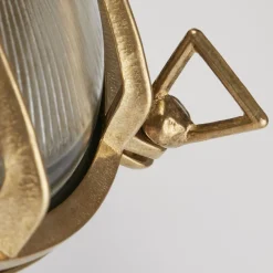 Searchlight Wandleuchte außen IP64 E27 Ø 24 cm Glas Messing massiv< Messinglampen|Maritime Lampen