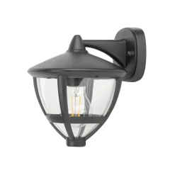 Außenwandleuchten|Gartenlaternen*Nowodvorski Wandleuchte außen IP44 E27 Schwarz H: 23 cm dekorativ