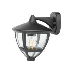 Außenwandleuchten|Gartenlaternen*Nowodvorski Wandleuchte außen IP44 E27 Schwarz H: 23 cm dekorativ