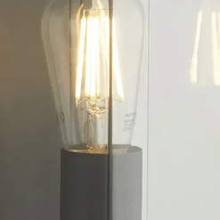 Searchlight Wandleuchte außen IP44 Grau H: 27 cm E27 Aluminium< Metall Lampen|Vintage Lampen