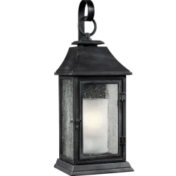 Außenwandleuchten|Gartenlaternen*Elstead Wandleuchte Außen Laterne Vintage IP44 E27 65 cm hoch