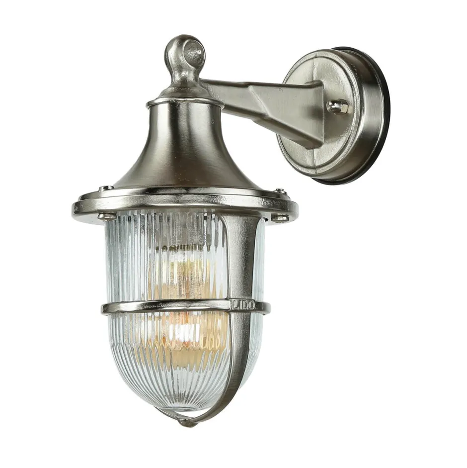 Metall Lampen|Messinglampen*Lido Wandleuchte Außen Maritim IP64 Haustür Echt-Messing