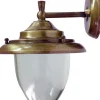Lido Wandleuchte Außen Messing Glas Hof Haus Maritim< Außenwandleuchten|Rustikale Lampen