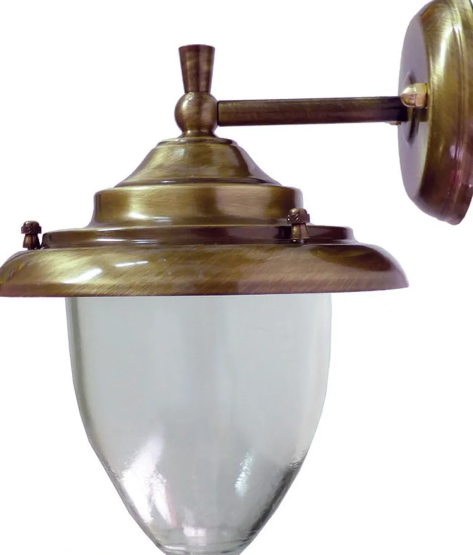 Lido Wandleuchte Außen Messing Glas Hof Haus Maritim< Außenwandleuchten|Rustikale Lampen