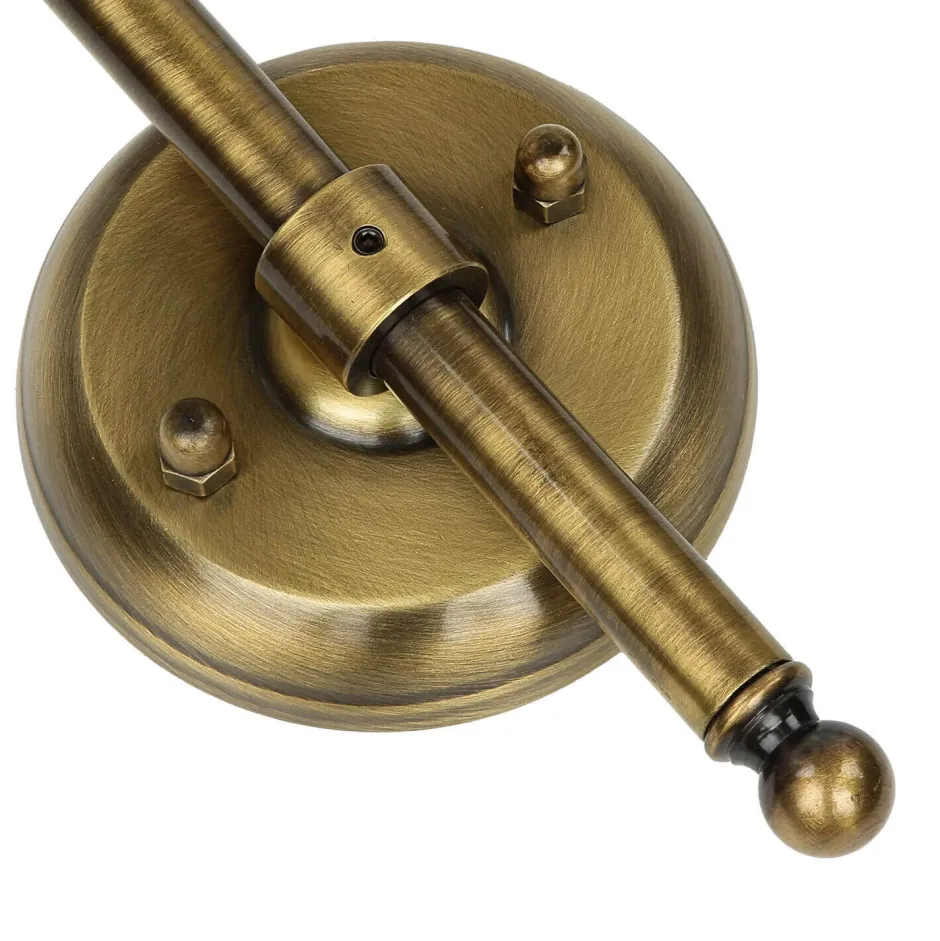 Außenwandleuchten|Rustikale Lampen*Lido Wandleuchte Außen Messing Glas Maritim Balkon Hof