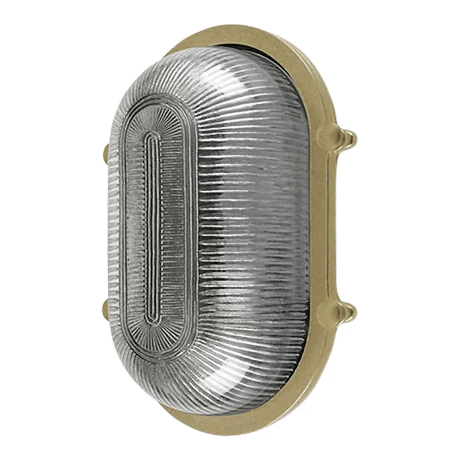 Andromeda Wandleuchte außen Messing Glas 26 cm IP64 Maritim THERA< Außenwandleuchten|Feuchtraumleuchten