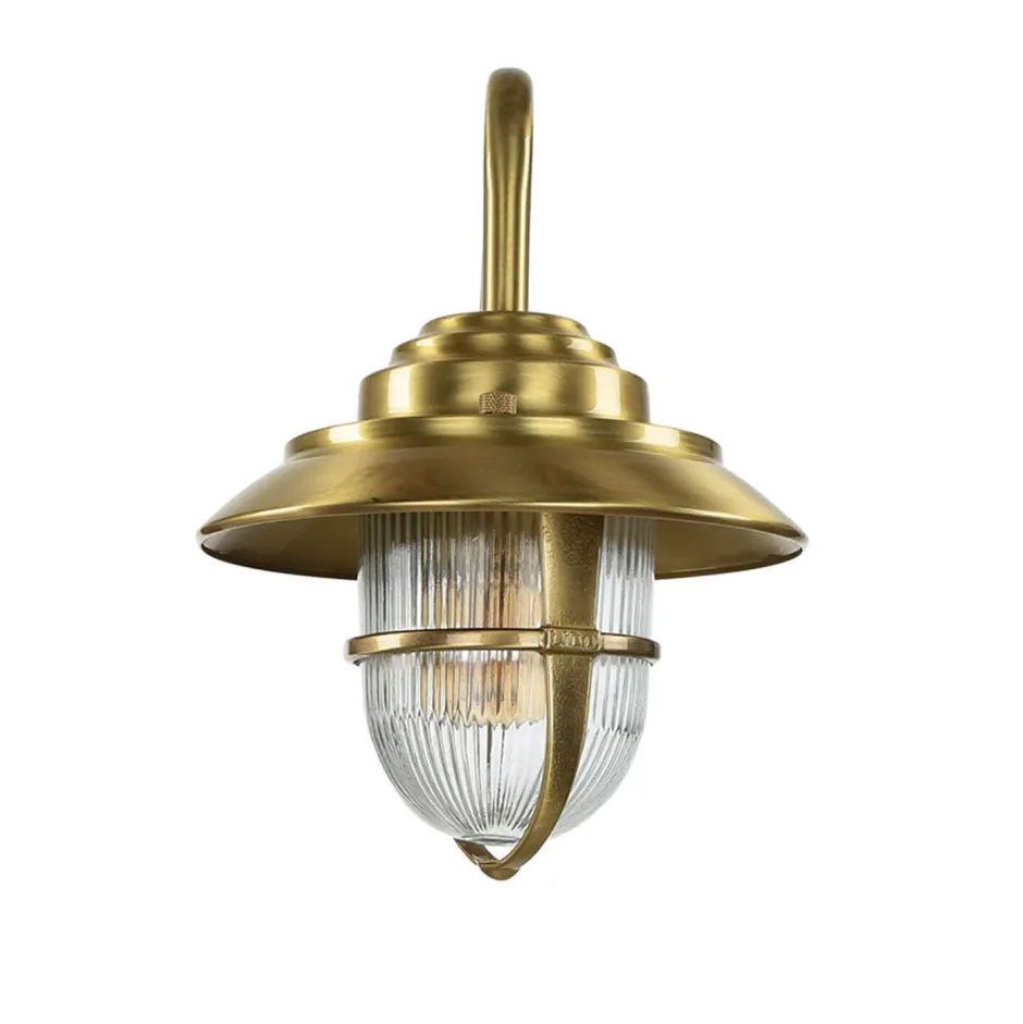 Lido Wandleuchte Außen Messing Maritim IP64 Terrasse Hof< Außenwandleuchten|Rustikale Lampen